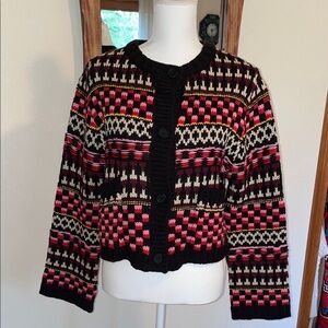 Multi color Black and Pinks Women's Cardigan